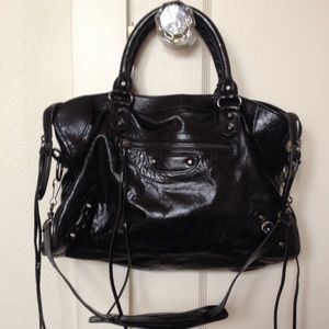 Bal Motorcycle City Black Leather Bag