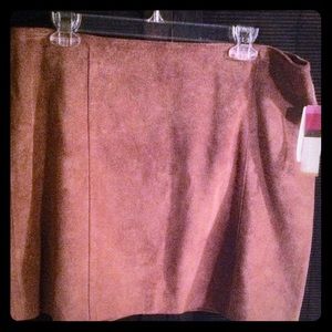 Brand new camel colored Suede Mini-skirt!