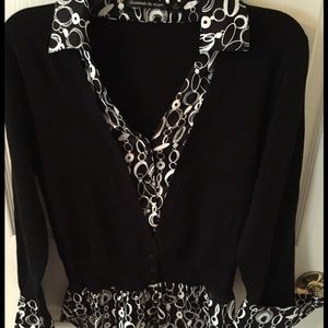 Sweater blouse twofer