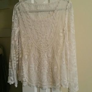Cream color lace top with