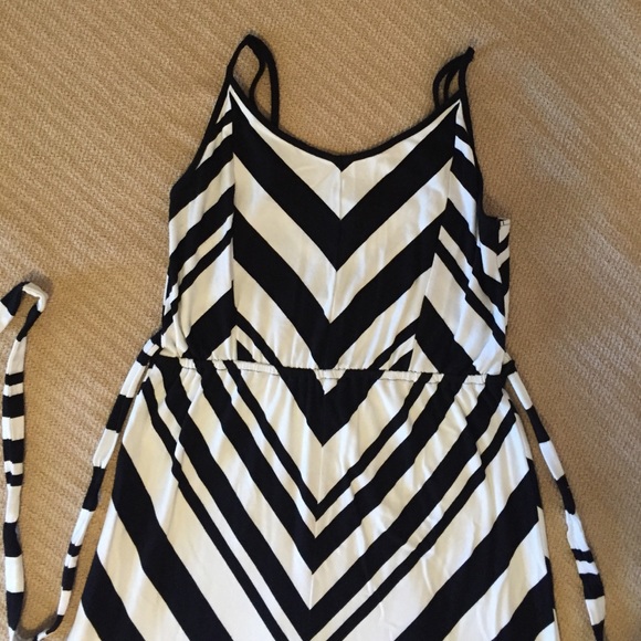 Black/White Chevron Maxi Dress