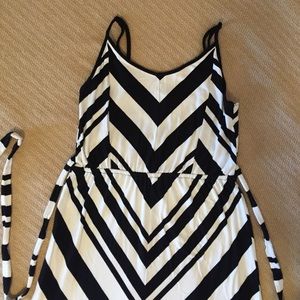 Black/White Chevron Maxi Dress