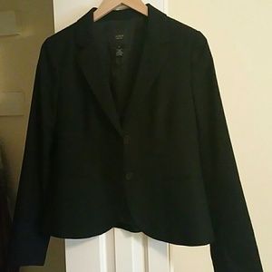 Black 2 button blazer thinnest wool J. Crew Mint