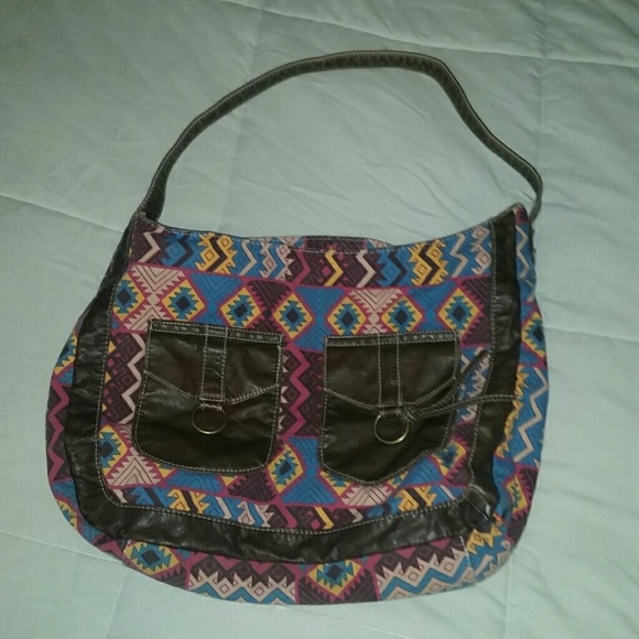 Aztec print purse