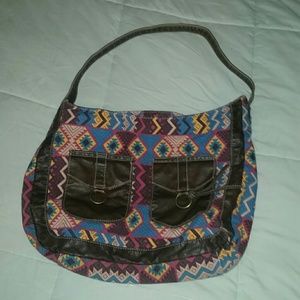 Aztec print purse