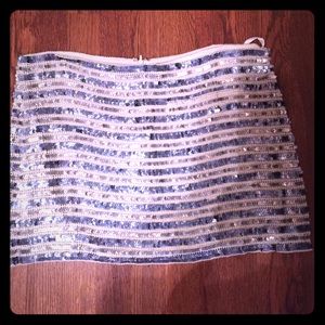 Crochet sequin mini skirt
