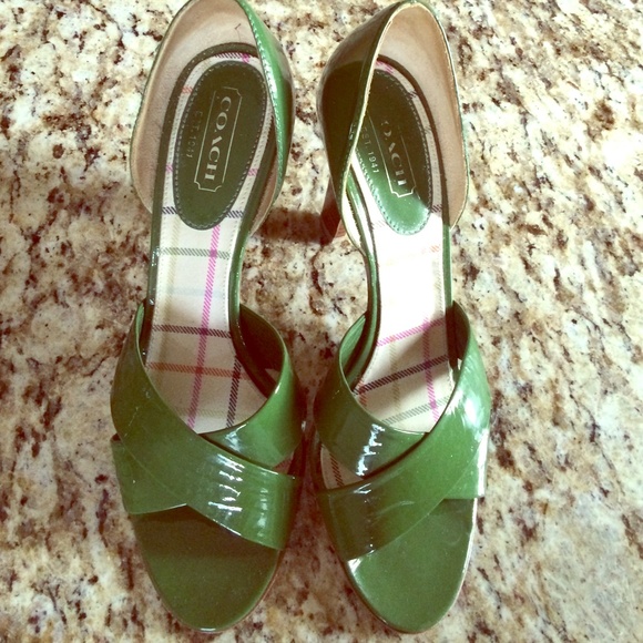 Coach Open Toe Heels