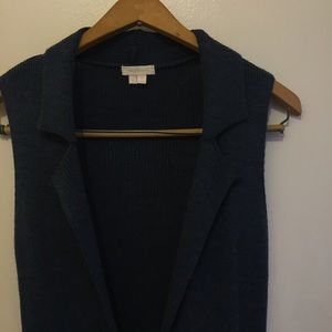 Sleeveless Long knit cardigan