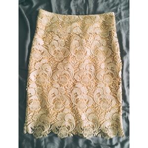 Lace pencil skirt