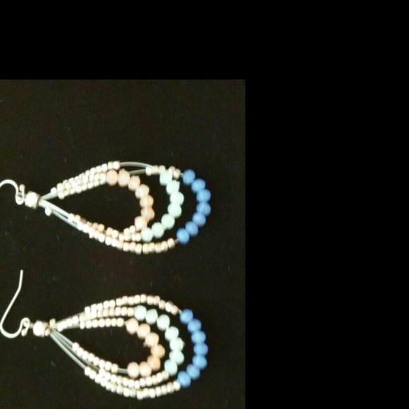 CHICO'S earrings Gold, apricot, lime, periwinkle