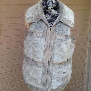 Faux fur vest