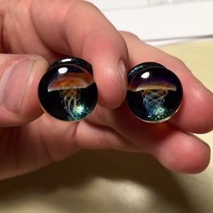 Glass Jellyfish Plugs RESERVED Listing