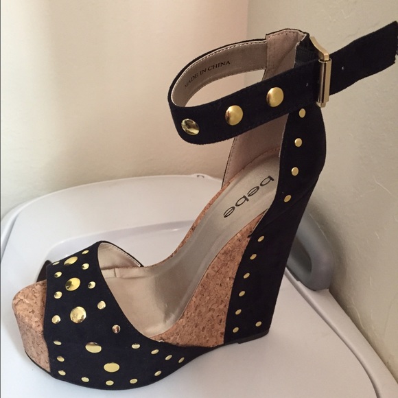Bebe wedges size 7. New
