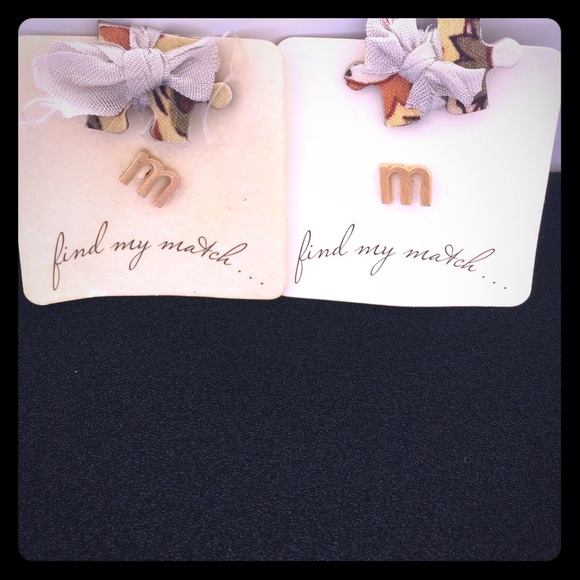 Anthropologie Monogram Earrings