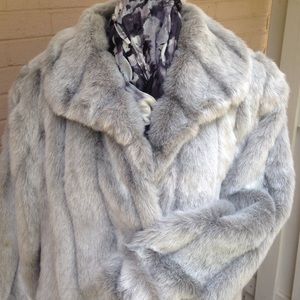 Dennis Basso faux fur coat.
