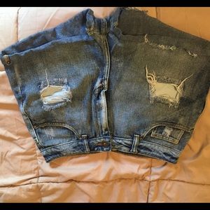 High Waisted Bullhead Denim Mom Shorts