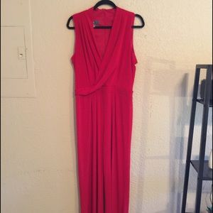 Red Straight leg Jumpsuit