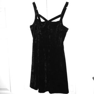 Black velvet dress