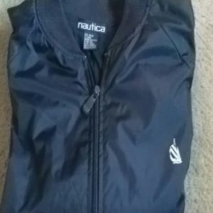 Nautical windbreaker jacket in navy blue