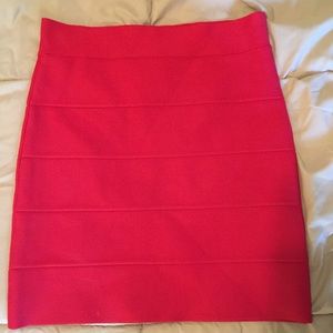 Red Stretch Bandage Mini Skirt