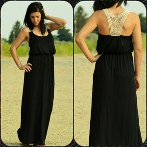 Black maxi dress.
