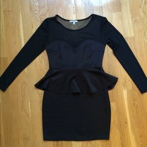 Cute black peplum dress
