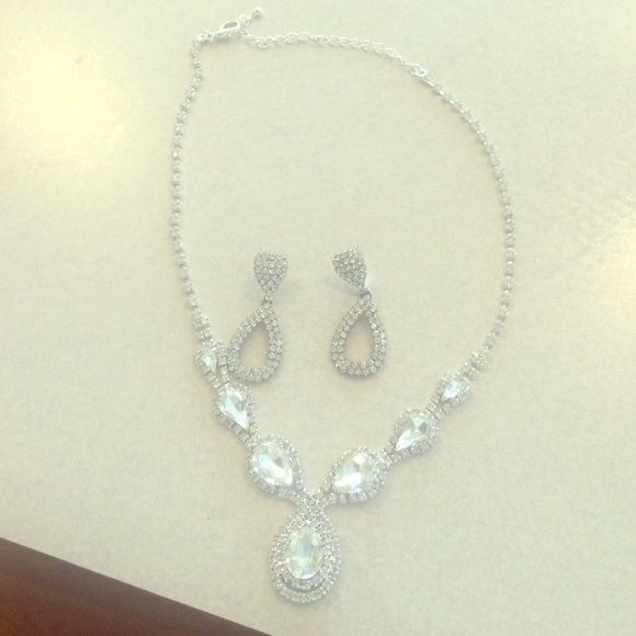 Necklace and earring from David's bridal