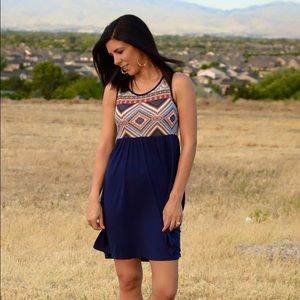 Aztec print dress