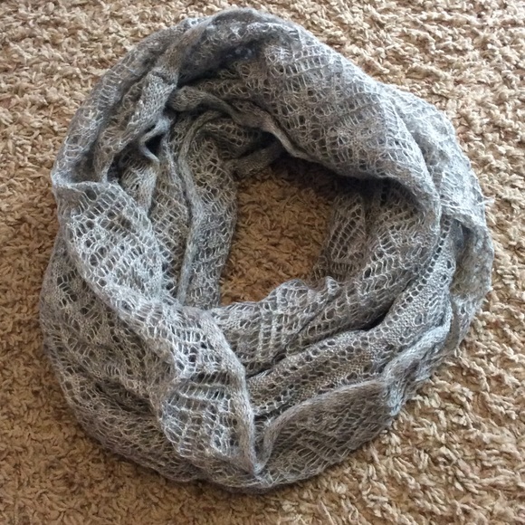 Gray Knit Scarf