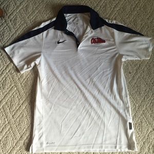 White Dri-Fit Nike Ole Miss shirt, good condition