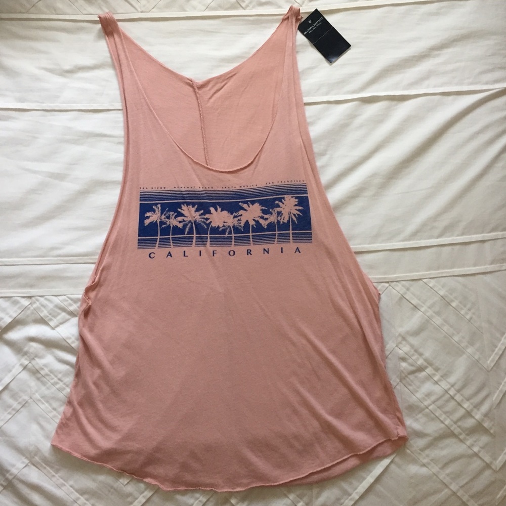 Brandy Melville mauve palm tree tank top- rare