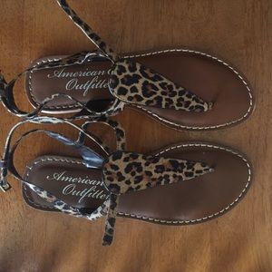 American eagle leopard sandals