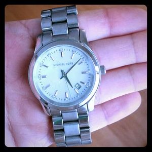 Michael Kors silver tone watch