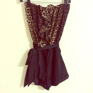Leopard print romper