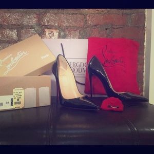 Christian Louboutin patent black So Kate 120 heel