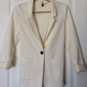 Chic Pearl White Blazer