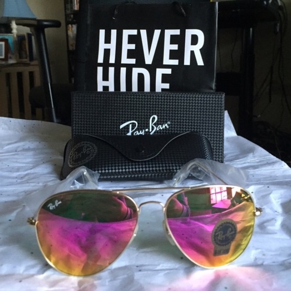 Hot pink ray bans ON HOLD