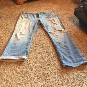 GAP DESTROYED EASY STRAIGHT JEANS