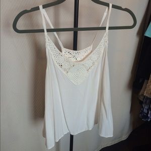 Cream Flowy Tank Top