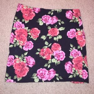 Rose pencil skirt