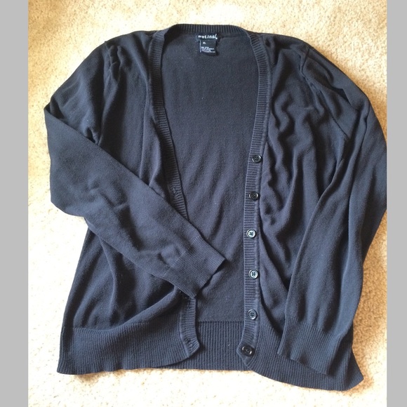Black v-neck cardigan