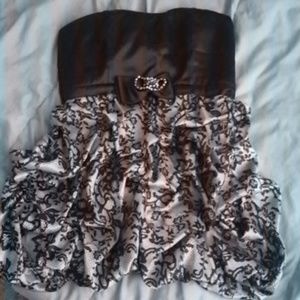 Black and grey party dress
