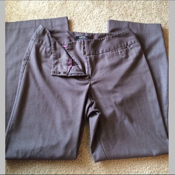 Brown curvy fit dress pants - Picture 1 of 4