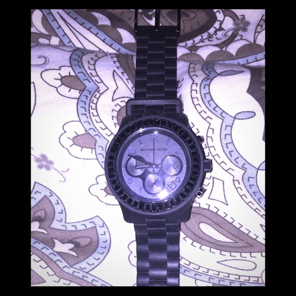All black Michael Kors sport watch