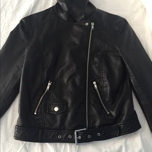 faux leather jacket