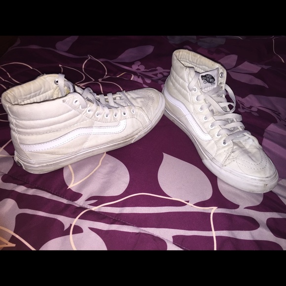 Vans White Sk-8 High Shoes