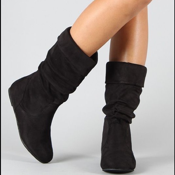 BRAND NEW Black Suede Top Moda Boots 👌💙