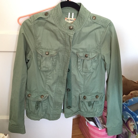 Army green utility jacket