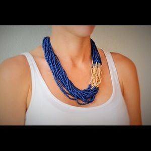 Navy and gold necklace.