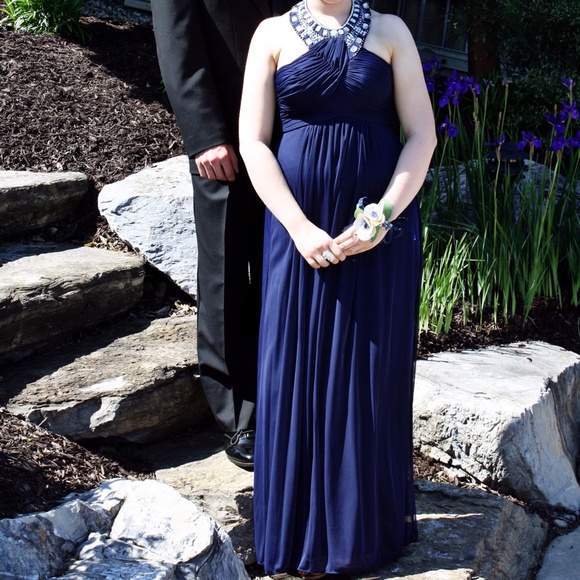 Beautiful Navy Blue Prom Dress